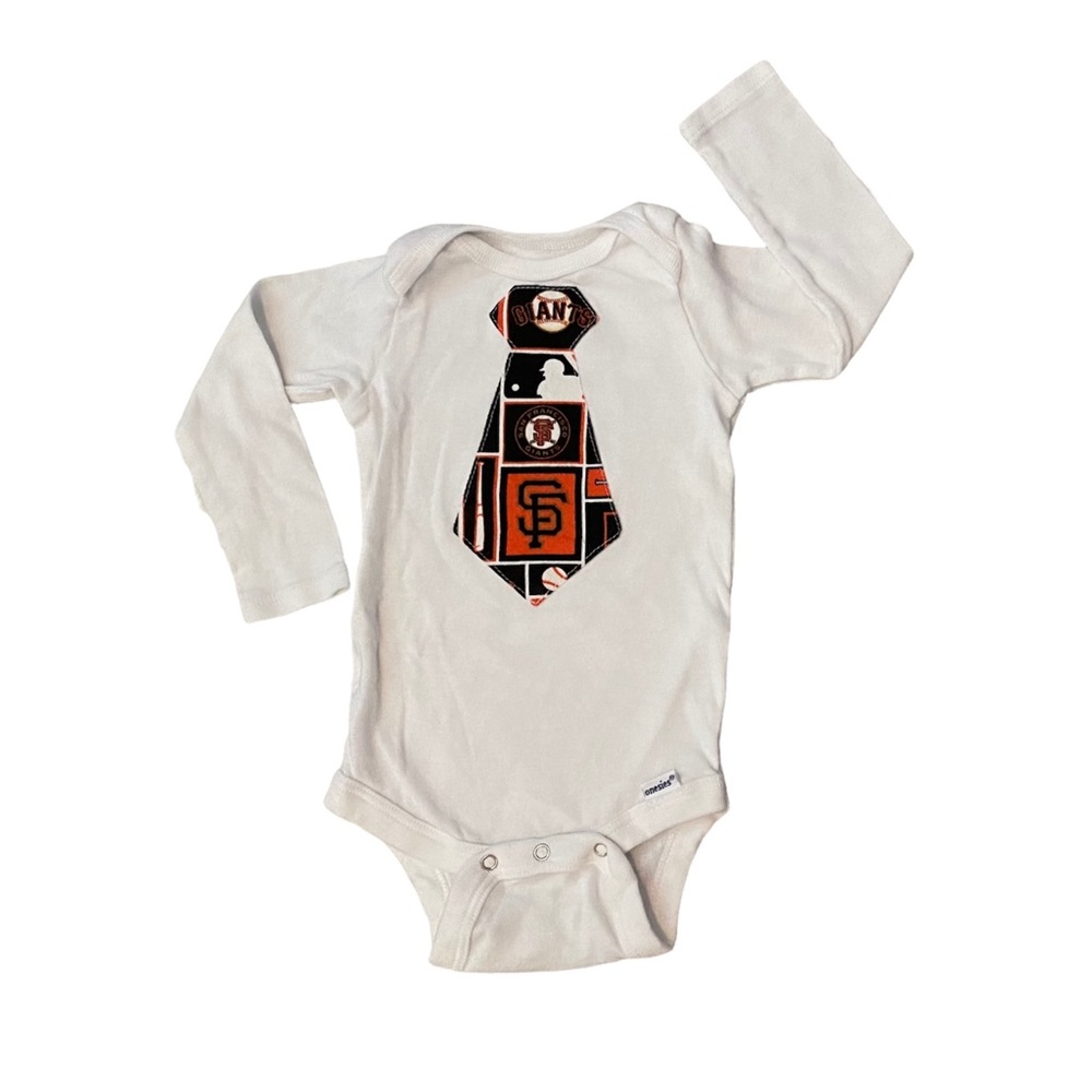 12m Baby Sf Giants Long Sleeve Bodysuit Onesie San Francisco Baseball Body Suit